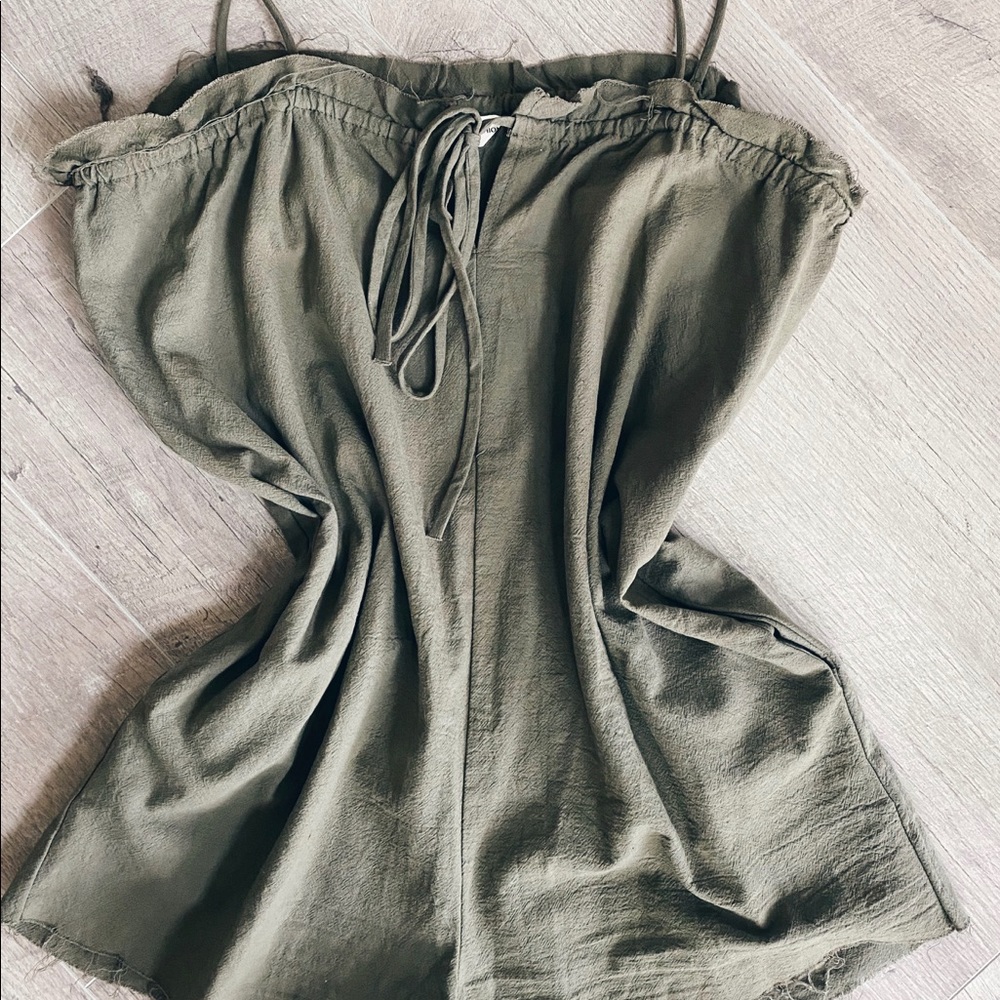 olive green romper